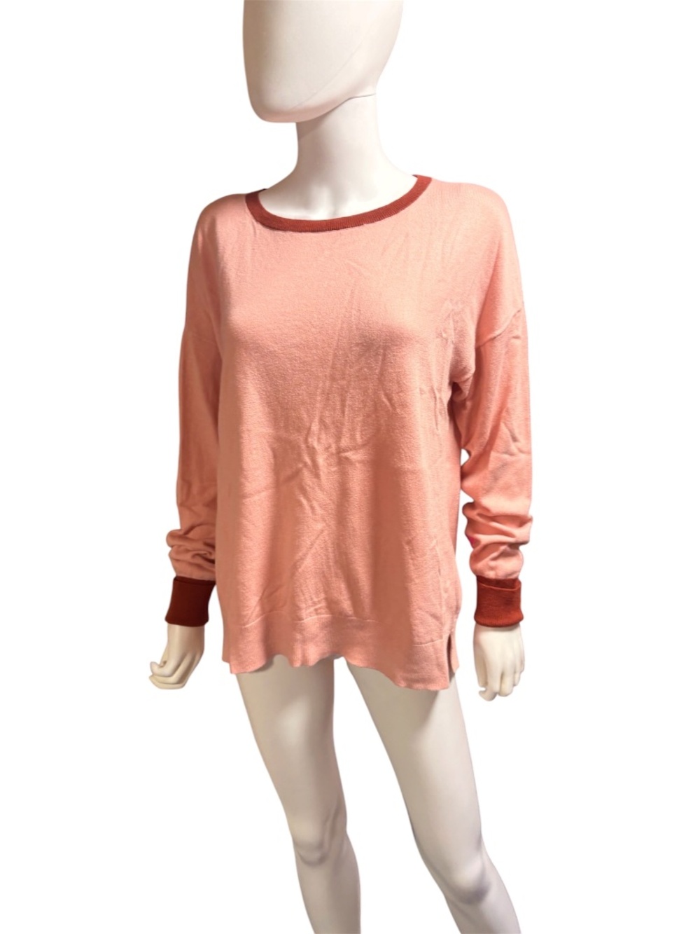 Boden Pink and Burgundy Accent Sweater - L